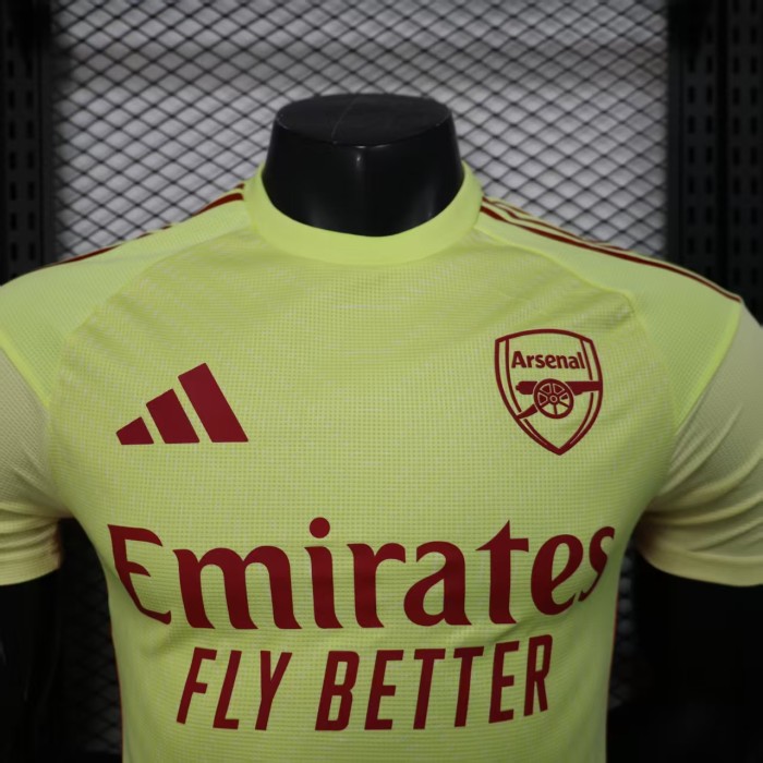 Player Version 2025-2026 Arsenal Yellow Special Edition Footbal Shirt Soccer Jersey