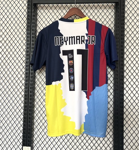Neymar Jr Team Combine Version 2025-2026 Santos Barcelona Brazil PSG Soccer Jersey Football Shirt