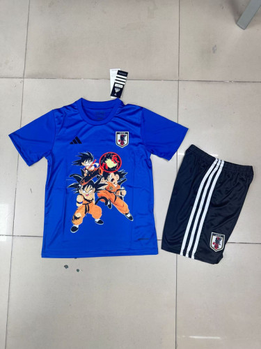 Youth Uniform Kids Kit 2025 Japan Comic Soccer Jersey Shorts Child Football Set