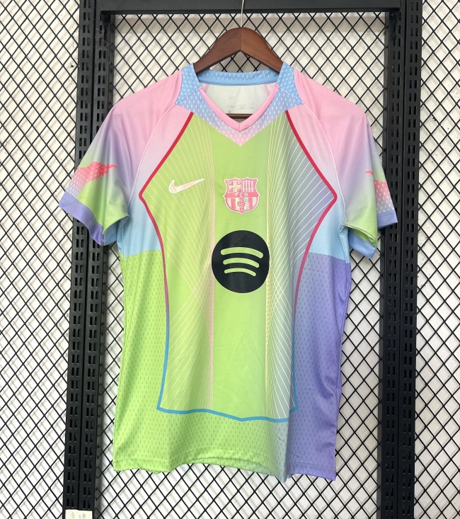 Barca Camisetas de Futbol Fans Version 2025-2026 Barcelona Green Special Version Soccer Jersey