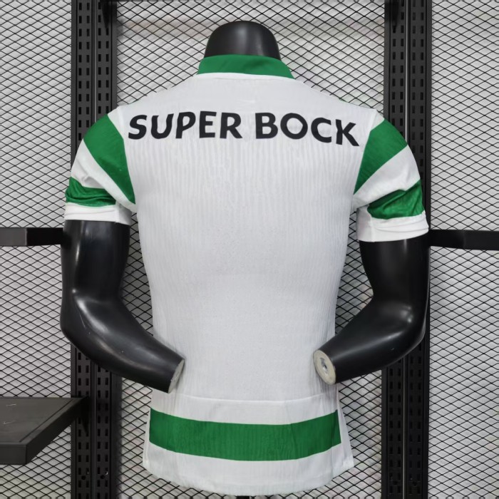 Player Version 2025-2026 Sporting Lisbon Home Soccer Jersey Football Shirt