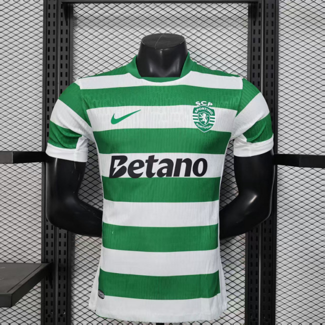 Player Version 2025-2026 Sporting Lisbon Home Soccer Jersey Football Shirt