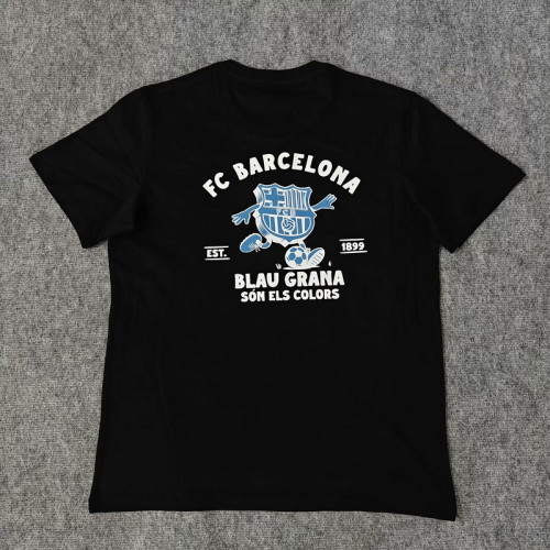 Barca Camisetas de Futbol 2025-2026 Barcelona Black Cotton T-shirt Soccer Shirt