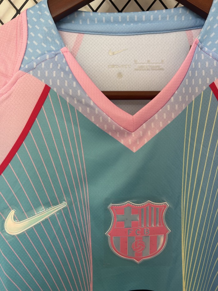 Barca Camisetas de Futbol Fans Version 2025-2026 Barcelona Blue Special Version Soccer Jersey