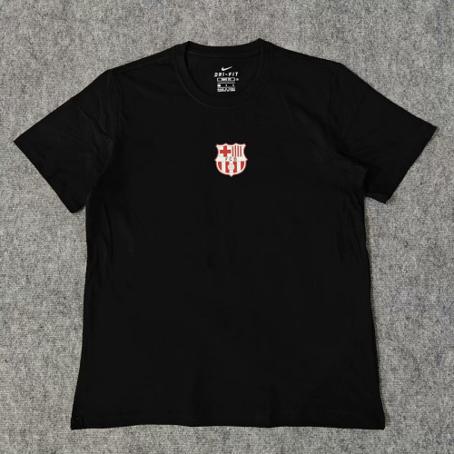 Barca Camisetas de Futbol 2025-2026 Barcelona Black Cotton T-shirt