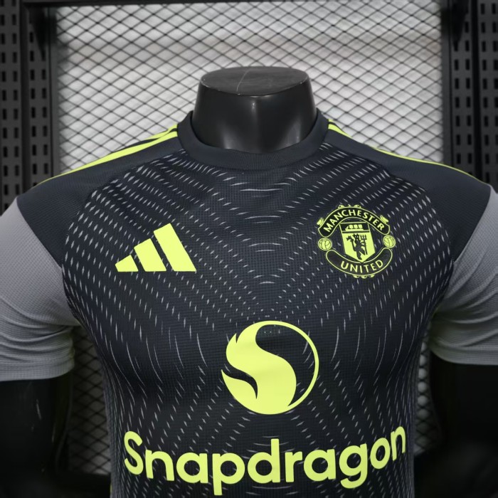 Player Version 2025-2026 Manchester United Black/Grey Special Edition Soccer Jersey Man United Football Shirt
