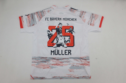 with Bundesliga Patch Fan Version 2025-2026 Bayern Munich MULLER 25 Special Fonts Away Soccer Jersey Bayern Munchen Football Shirt