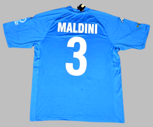 with Patch Retro Jersey 2002 Italy MALDINI 3 Home Soccer Jersey Vintage Football Shirt