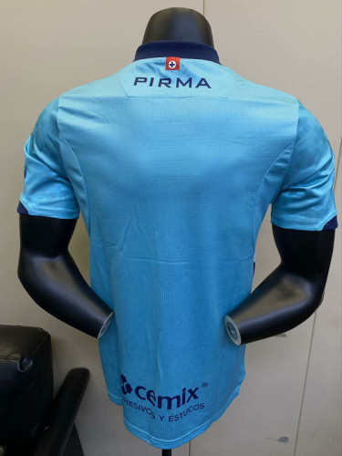 Player Version 2025-2026 Cruz Azul Blue Goalkeeper Soccer Jersey Football Shirt