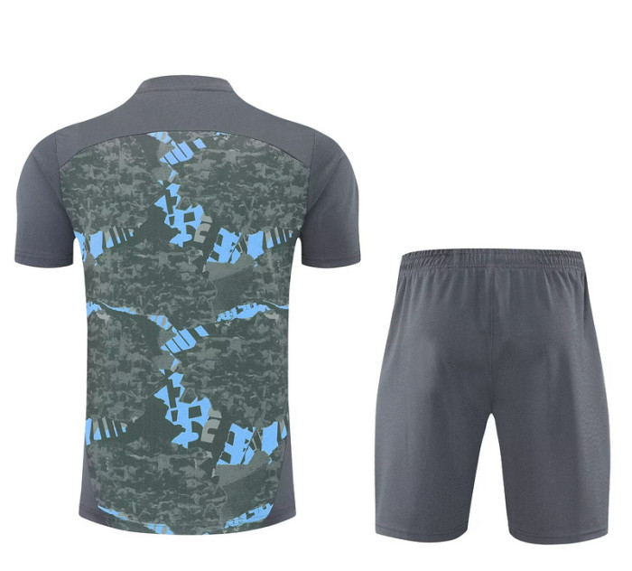Adult Uniform 2025-2026 Manchester City Dark Green Soccer Training Jersey and Shorts Football Set