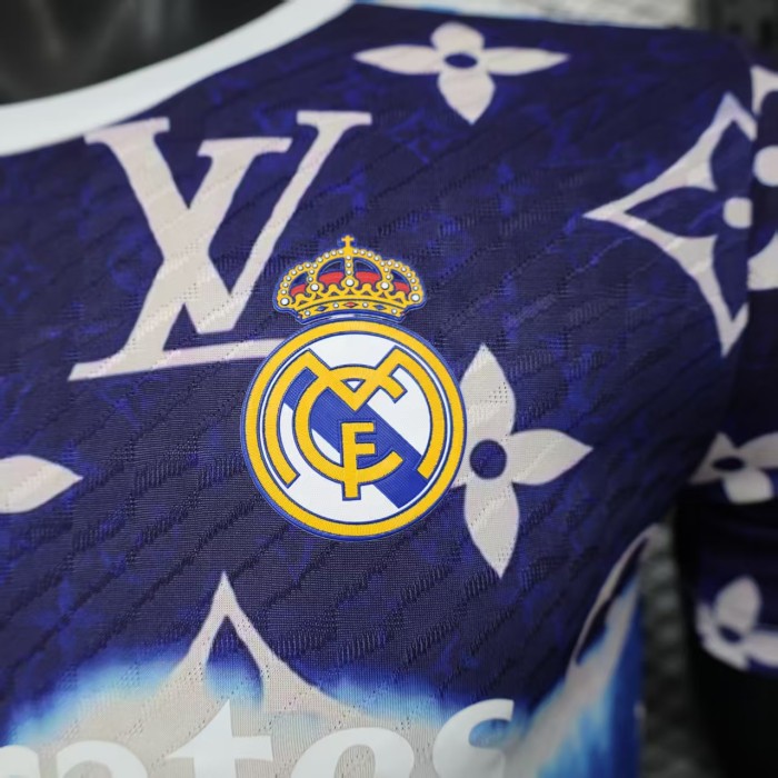 Player Version 2025-2026 Real Madrid Purple LV Edition Soccer Jersey Real Football Shirt