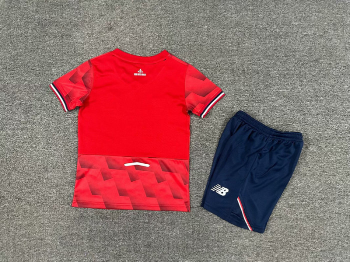 Youth Uniform Kids Kit 2025-2026 Lille Home Soccer Jersey Shorts Child Football Set