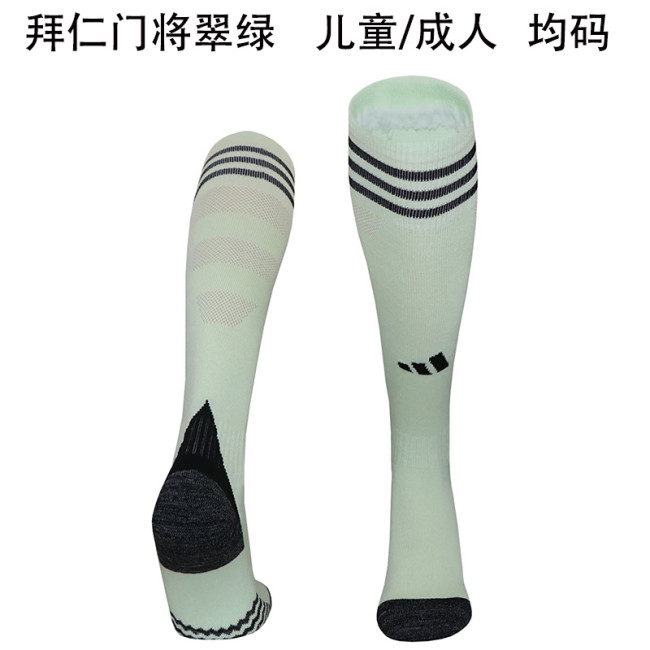 Youth/Adult 2025-2026 Bayern Munich Light Green Goalkeeper Soccer Socks Football Socks
