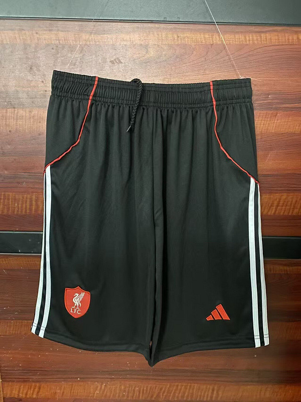 Fan Version 2025-2026 Liverpool Black Soccer Shorts Football Shorts
