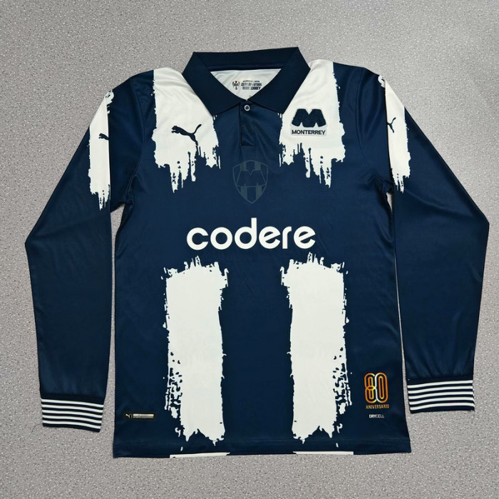 Long Sleeve 2025-2026 Monterrey 80th Anniversary Soccer Jersey Menterrey Football Shirt