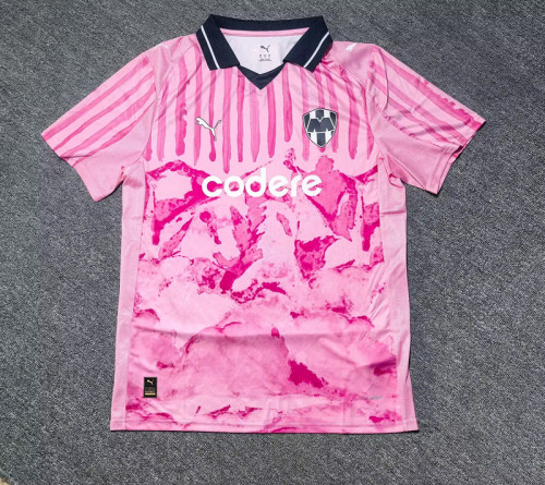 Fans Version 2025-2026 Monterrey Pink Soccer Training Jersey Menterrey Football Shirt