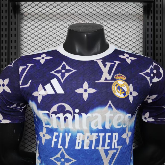 Player Version 2025-2026 Real Madrid Purple LV Edition Soccer Jersey Real Football Shirt