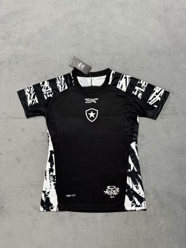Woman Botafogo 2025-2026 Black Soccer Training Jersey Girl Football Shirt