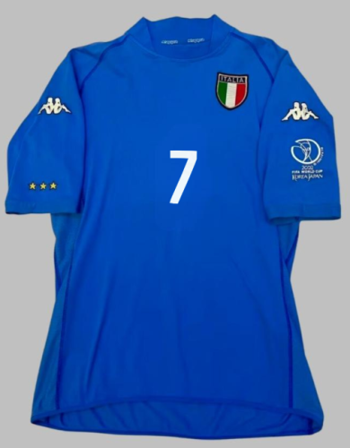with Patch Retro Jersey 2002 Italy DEL PIERO 7 Home Soccer Jersey Vintage Football Shirt