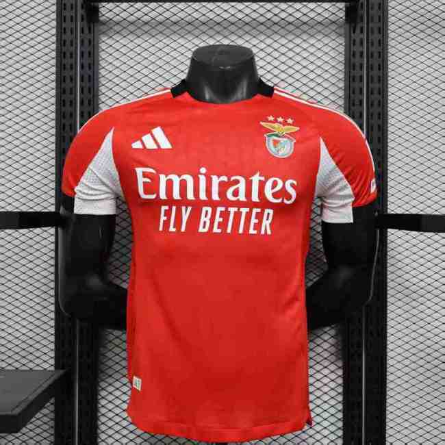 Player Version 2025-2026 Benfica Home Soccer Jersey Football Shirt