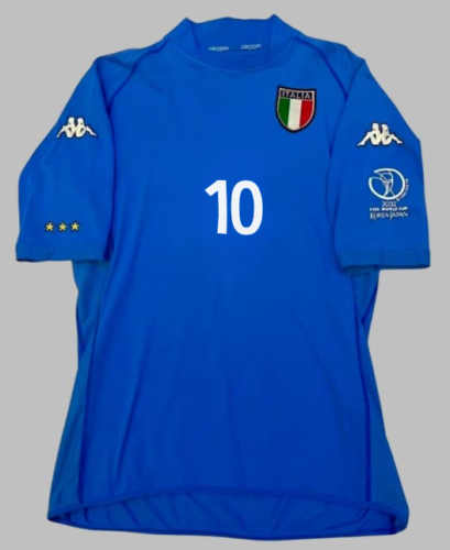 with Patch Retro Jersey 2002 Italy TOTTI 10 Home Soccer Jersey Vintage Football Shirt