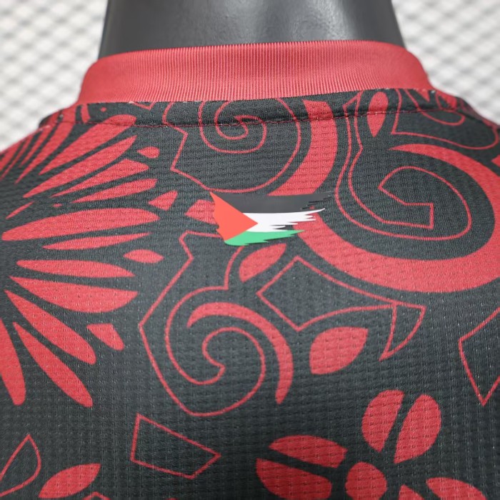 Player Version 2025 Palestine Red/Black Soccer Jersey FC Palestina Football Shirt