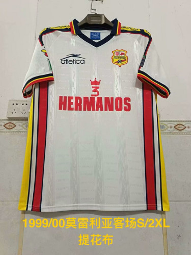 Retro Jersey 1999-2000 Atlético Morelia Away White Soccer Jersey Vintage Football Shirt