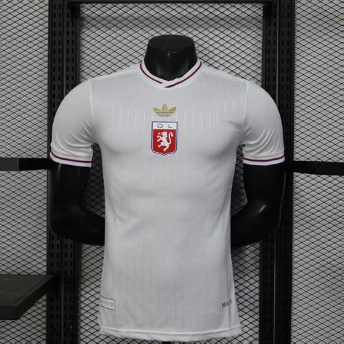Player Version 2025-2026 Lyon 75th Anniversary Soccer Jersey Olympique Lyonnais Football Shirt