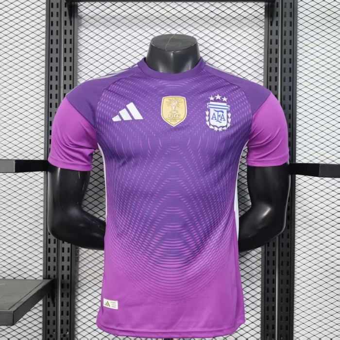 with FIFA World Champions 2022 Patch Player Version Argentina 2025 Purple Soccer Jersey Camisetas de Futbol
