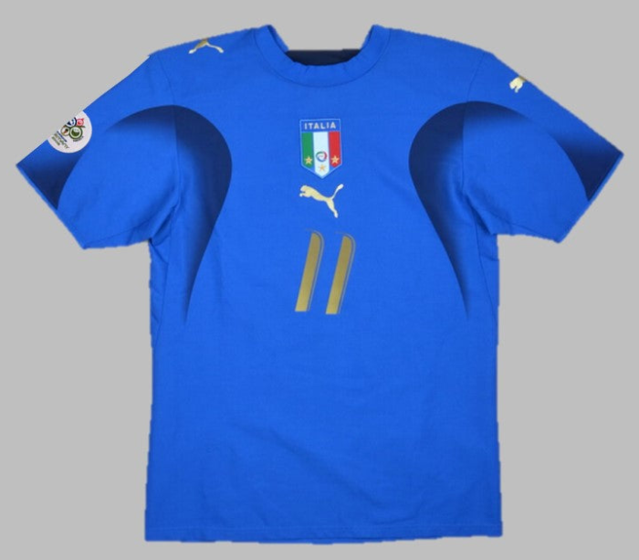 with 2006 World Cup Patch Retro Jersey 2006 Italy GILARDINO 11 Home Vintage Soccer Jersey
