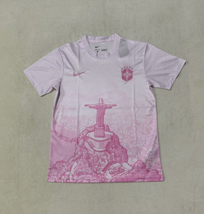 Fan Version 2025 Brazil Pink Special Edition Soccer Jersey Brasil Camisetas de Futbol