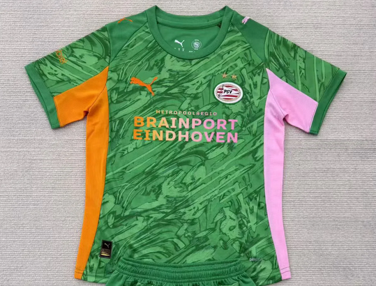 Fan Version 2025-2026 PSV Eindhoven Green Goalkeeper Soccer Jersey Football Shirt