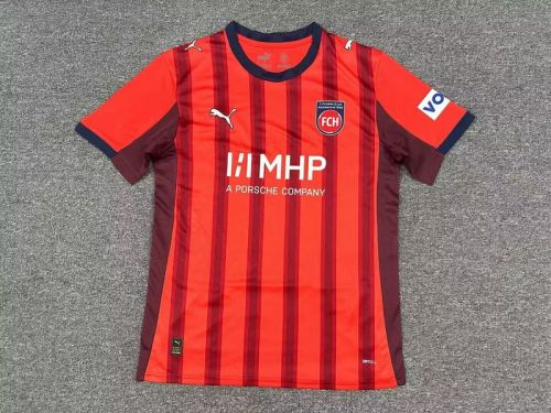 Fan Version 2025-2026 1. FC Heidenheim Home Soccer Jersey Football Shirt