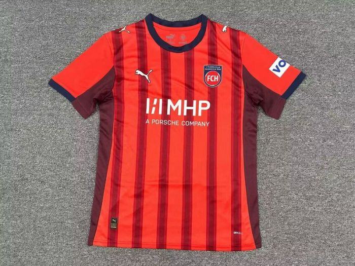Fan Version 2025-2026 1. FC Heidenheim Home Soccer Jersey Football Shirt