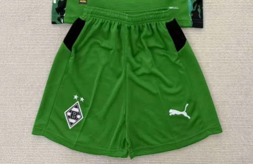 Fan Version 2025-2026 Monchengladbach Away Green Soccer Shorts Football Shorts
