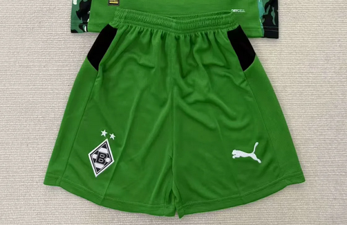 Fan Version 2025-2026 Monchengladbach Away Green Soccer Shorts Football Shorts