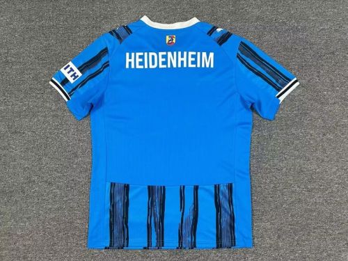 Fan Version 2025-2026 1. FC Heidenheim Away Blue Soccer Jersey Football Shirt