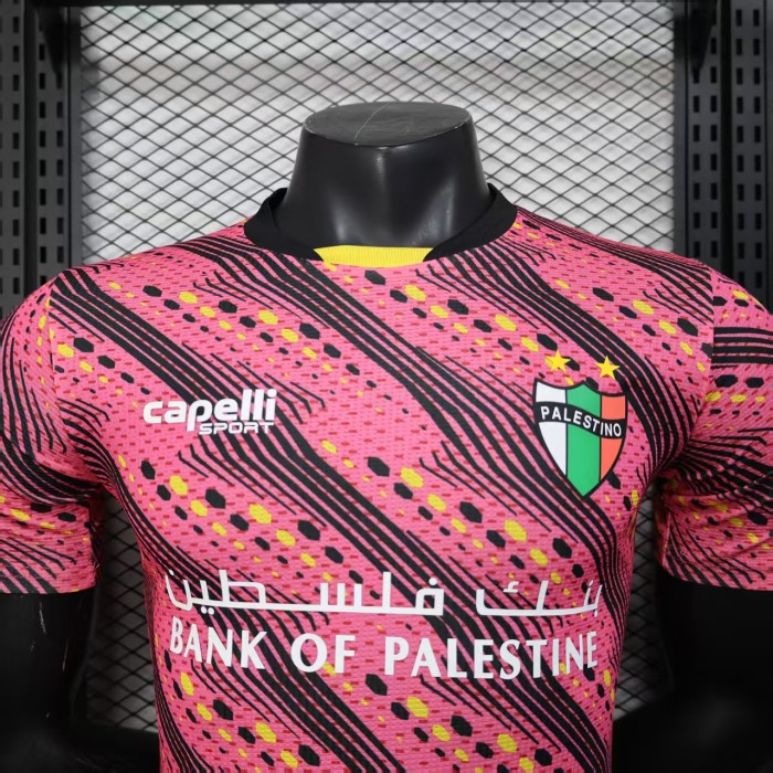 Fans Version 2025-2026 Club Deportivo Palestino L'BONVIEU 11 Pinnk Special Edition Soccer Jersey Palestinian Football Shirt