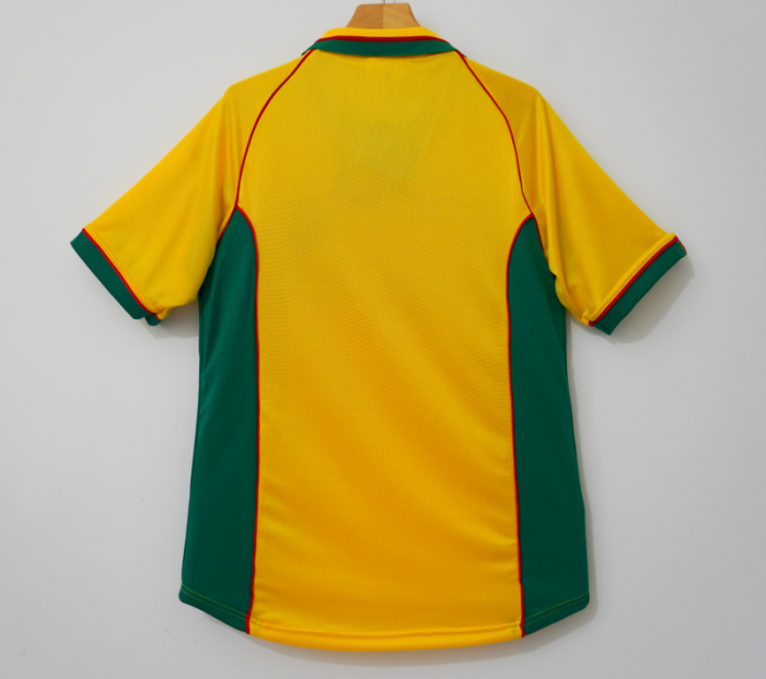 Retro Jersey 1998 Cameroon Away Yellow Soccer Jersey Vintage Cameroun Football Shirt