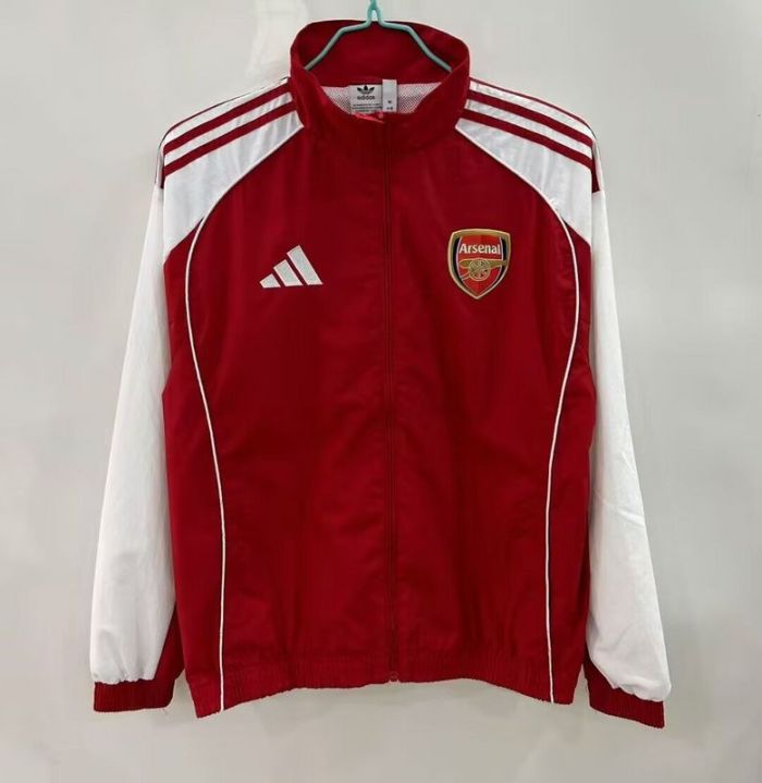 2025-2026 Arsenal Red/White Soccer Windbreaker Jacket Football Jacket