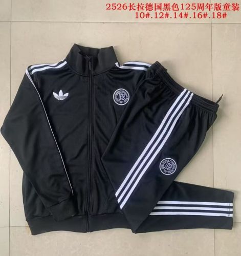 Youth 2025-2026 Germany 125th Anniversary Black Soccer Training Jacket Football Jacket and Pants