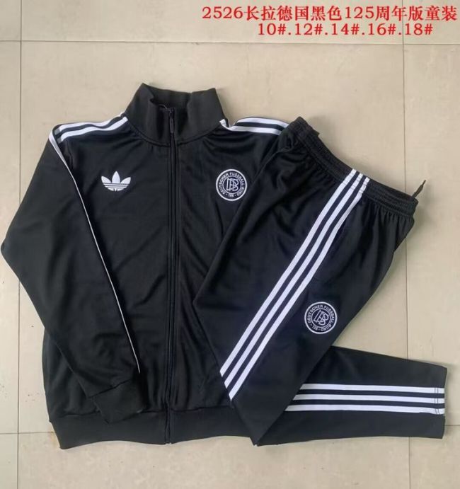 Youth 2025-2026 Germany 125th Anniversary Black Soccer Training Jacket Football Jacket and Pants