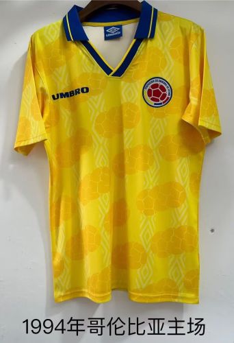 Retro Jersey 1994 Colombia Home Soccer Jersey Vintage Football Shirt