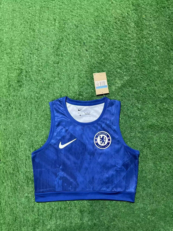 Women 2025-2026 Chelsea Home Blue Soccer Yoga Vest Girl Football Jersey