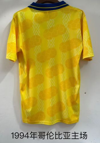 Retro Jersey 1994 Colombia Home Soccer Jersey Vintage Football Shirt