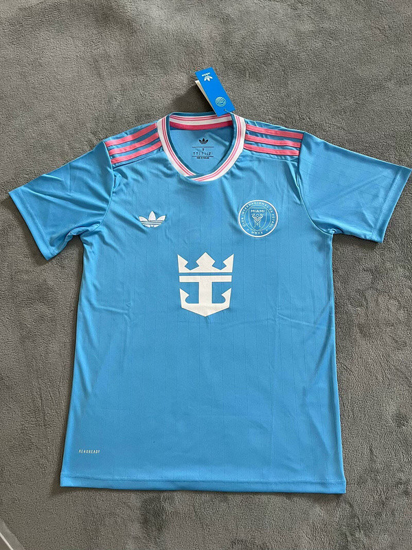 Fan Version 2025-2026 Inter Miami Third Away Blue Soccer Jersey Football Shirt