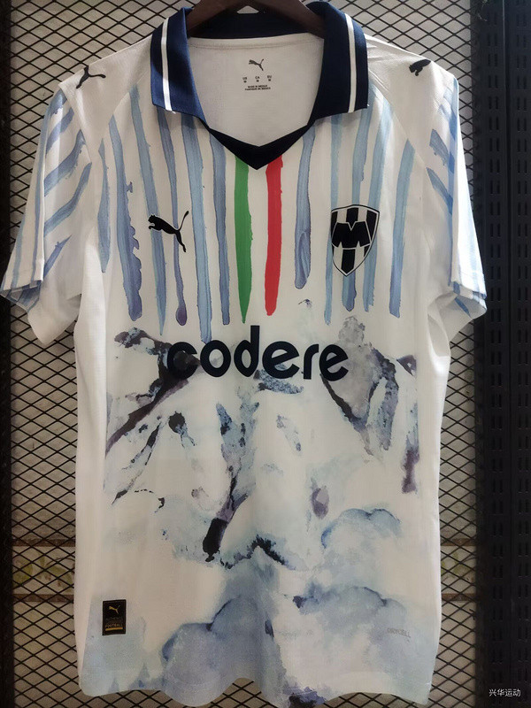 Fans Version 2025-2026 Monterrey Away White Soccer Jersey Menterrey Football Shirt