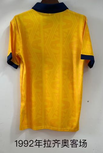 Retro Jersey 1992 Lazio Away Yellow Soccer Jersey Vintage Football Shirt