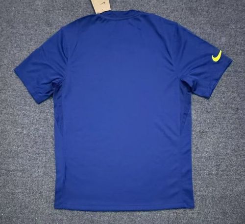 Fan Version 2025-2026 Atletico Madrid Dark Blue/Yellow Soccer Training Jersey Football Shirt
