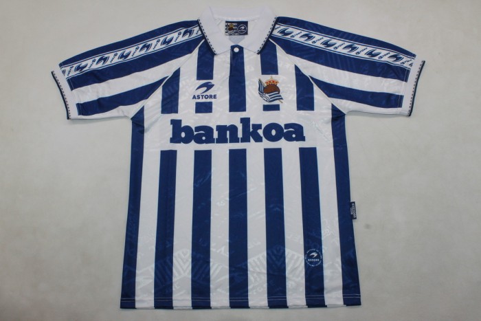 Retro Jersey 1994-1995 Real Sociedad DE PEDRO 10 Home Soccer Jersey Vintage Football Shirt